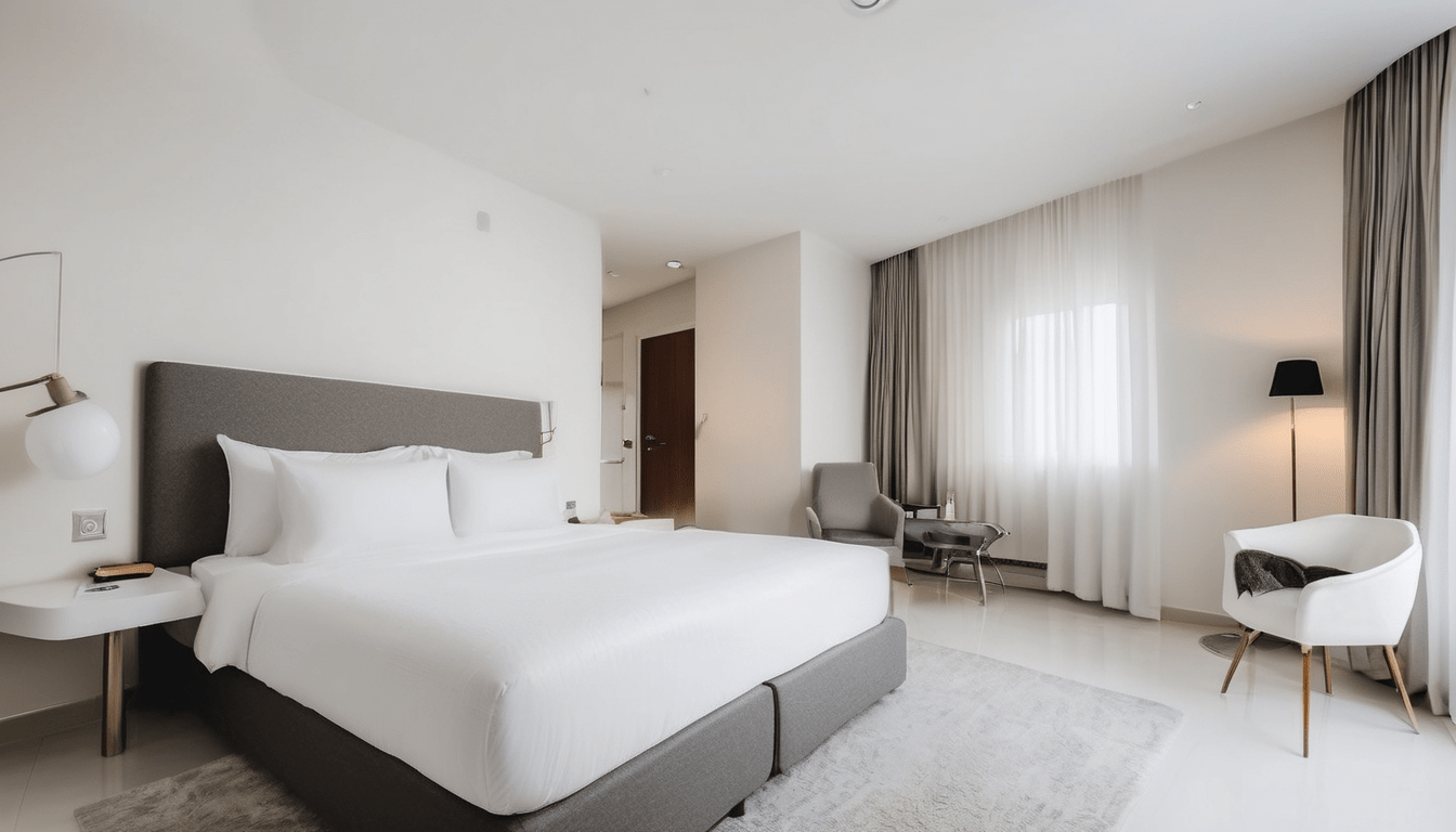 Hotel Bed Bug Treatment and Prevention Methods - professional technician inspecting hotel mattress for bed bug evidence in Dubai property